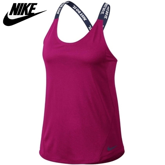 Nike Magenta Dri-Fit Mesh Running Tank Top - Picture 1 of 16